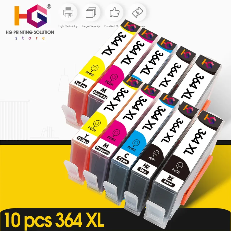Cartuccia D'Inchiostro Per Stampante 4 Pezzi Per Hp364Xl Hp 364 Xl Per Hp Photosmart 5510 5515 6510 B010A B109A B209A Deskjet 3070A Hp364