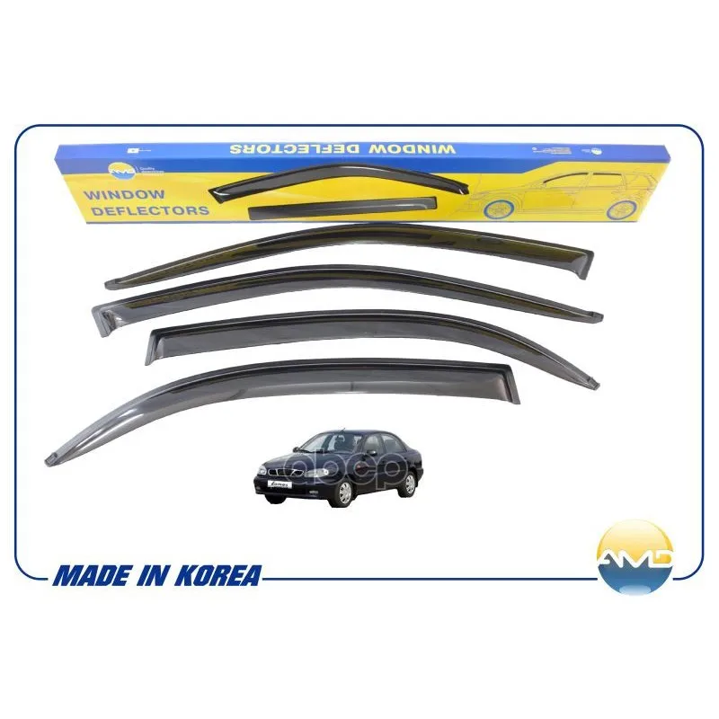 Дефлекторы Окон Black(Chevrolet Lanos 97-)(К-Т 4шт) Amddk115 AMD арт. AMDDK115
