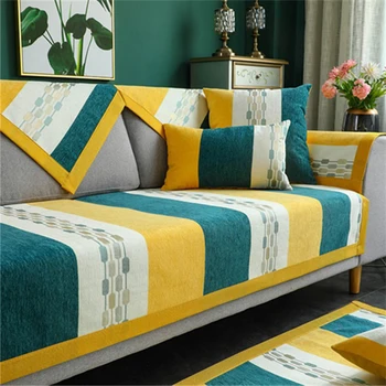 

Fabric Sofa Cover Slipcover Summer Modern Sofa Cushion Minimalist Nordic Non-slip Backrest Sofa Cover Adjustable
