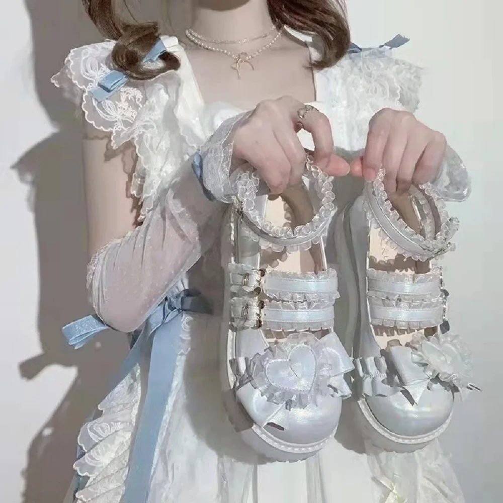 Туфли Lolita женские японские Мэри Джейн кожаные туфли форма JK Женская Студенческая