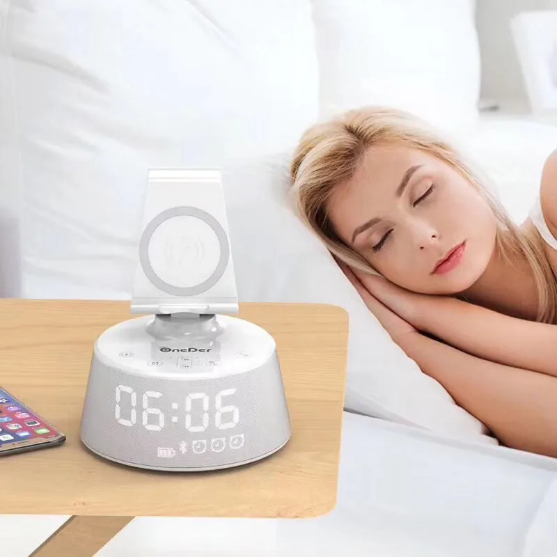 Два цвета Bluetooth динамик беспроводной зарядное устройство Pad держатель телефона беспроводной bluetooth-проигрыватель