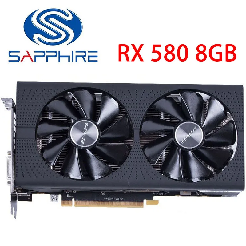 

Видеокарта SAPPHIRE RX580 8 Гб 2048SP 256Bit GDDR5 видеокарта для AMD RX 500 RX 580 8 Гб карты DisplayPort HDMI DVI б/у