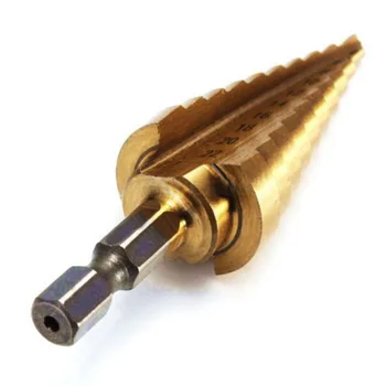 

4mm-22mm Hex Cone Step Drill Bit Hole Cutter For Sheet Metal W/ Hole Enlargement