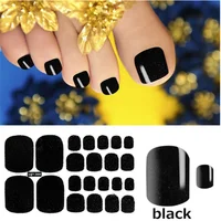 1 Sheet Glitter Toenail Art Polish Stickers Nail Tips Nail File Pure Color Adhesive Wraps Manicure Decal Strips Drop Shipping