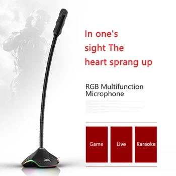 

3.5mm/USB Interface Professional Flexible Home Office Gaming Mic for PC Computer Omnidirectional Capacitor Wired Microphones