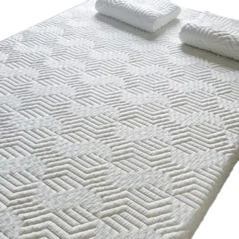 

[US-W]10" Three Layers Cool Medium High Softness Cotton Mattress with 2 Pillows (Queen Size) White