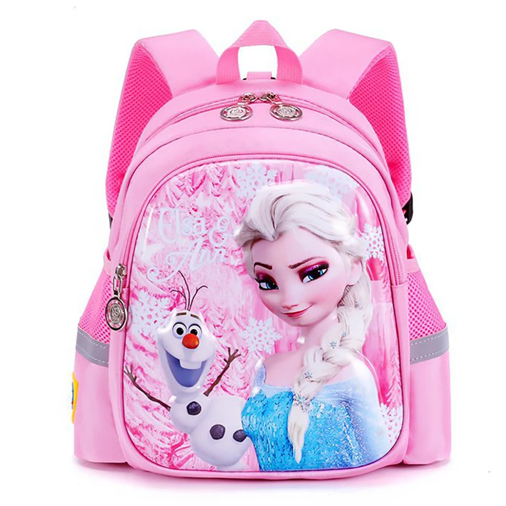 Disney Cartoon Frozen Elsa Anna Student Backpack Bags For Girls Large Capacity Sofia Princess Handbags Children Travel Packages