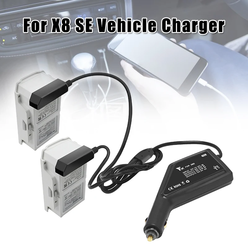 

2019 Hot 3 In 1 Car Charger Adapter Battery Remote Controller Charger Fast Charging for FIMI X8 SE For DOY