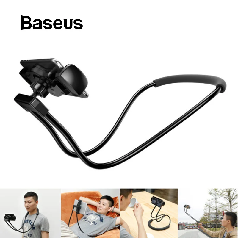 Дешево Baseus гибкий держатель для мобильного телефона универсальный Настольный держатель для телефона Подставка для ленивого шеи кронштейн для iPhone...
