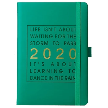 

2020 Thicken Notebook A5 Leather Softcover Planner 2020 Jan-Dec Timeline Efficiency Journal English Language