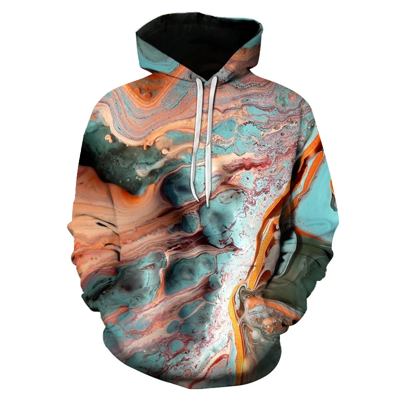 Color smog 3D printing hoodies autumn latest Men Women casual long-sleeved pocket hooded sweatshirts mens loose baseball uniform - Цвет: WY-1308
