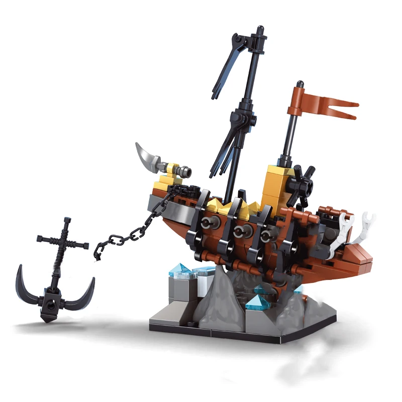 Ausini Pirate Schiff Bausteine Spielzeug Für Kinder Karibik Schwarz Perle Ghost Ship Modell Dekoration Creator Kinder Spielzeug