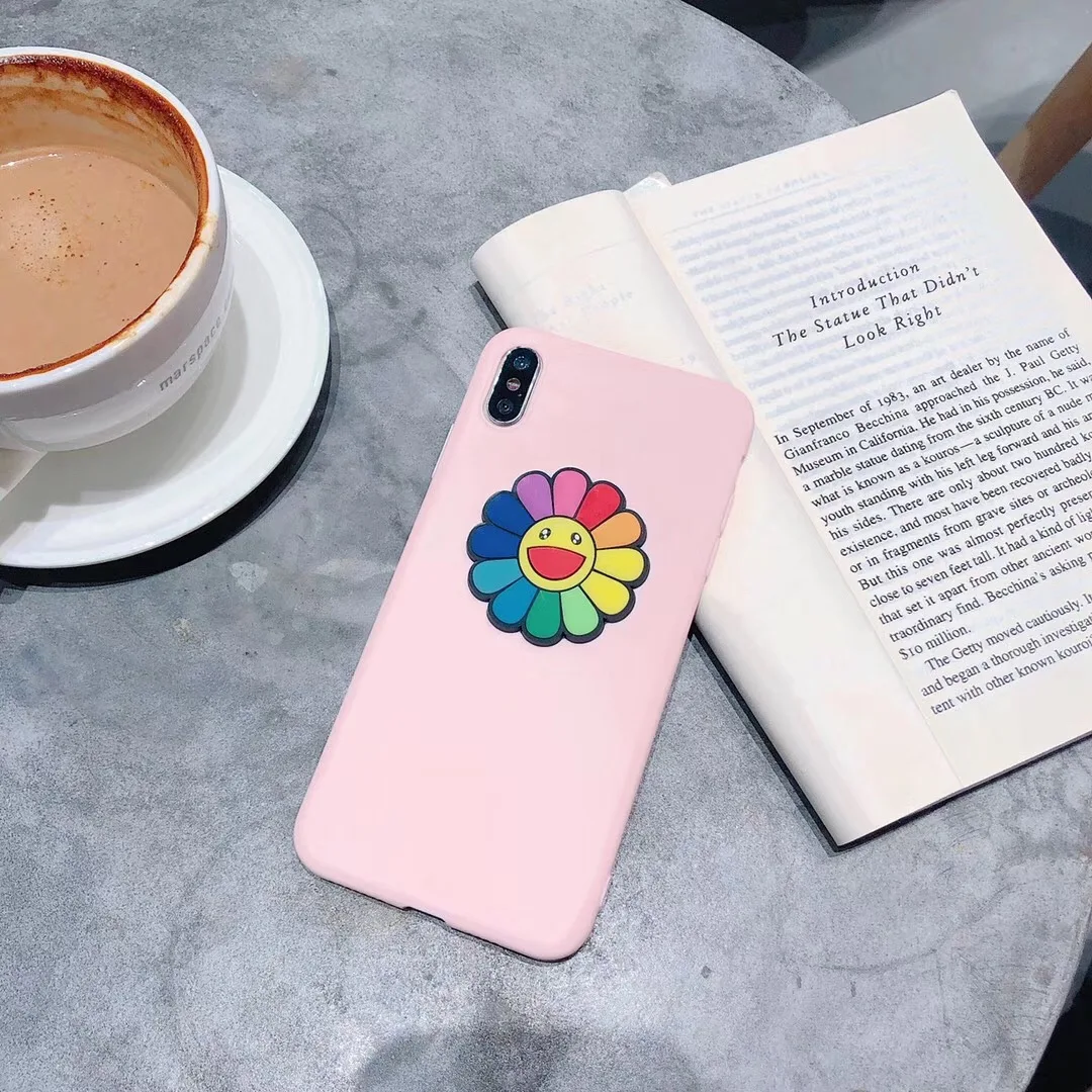 Япония Мураками Такаши солнце цветок чехол для iphone 7 6 s 8 plus X XS 11 Pro Чехол для MAX XR для samsung Galaxy S6-S10 Note 8 9 coque