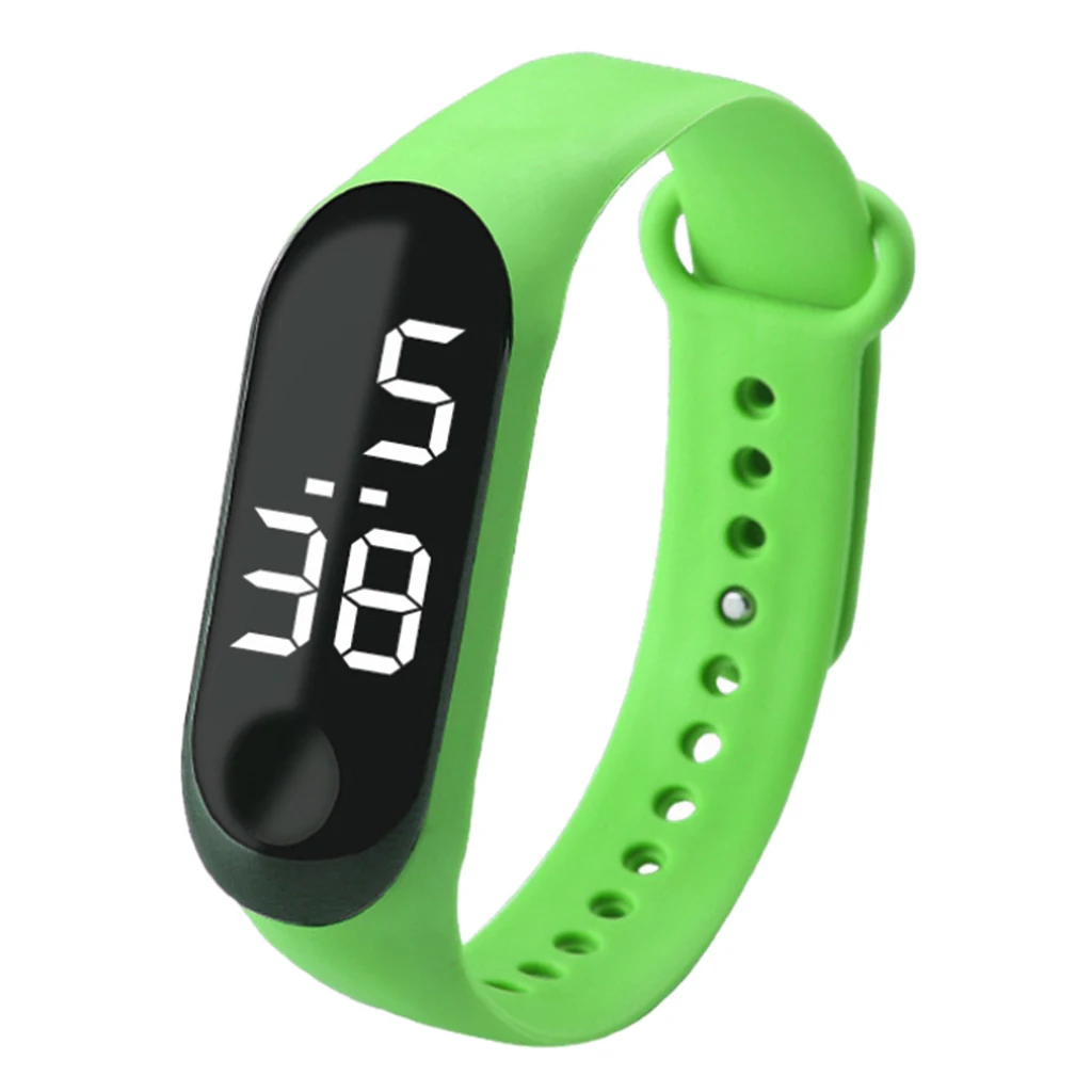 Unisex Silicone LED Digital Creative Touch Screen Sport Watch Bracelet Digital Wristwatches Adjustment Men/Women/Kids