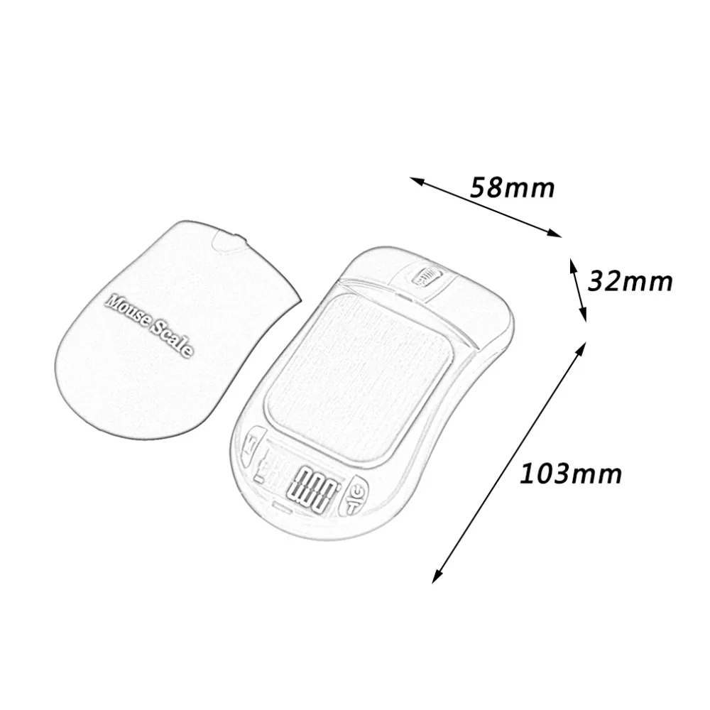 Новинка 100 г x 0,01 г цифровые карманные весы портативные точные весы стиль мыши бренд новинка Прямая поставка