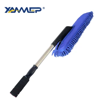 

Car Wash Brush Cleaning Mop Chenille Cloth Telescoping Long Handle Car Cleaning Tools Rotatable Brush Car Accessories Xammep
