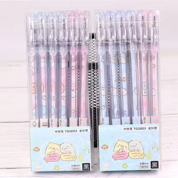 

12pcs/set 0.38mm Cute Gel Ink Pen Signature Neutral Pens Writing Tool Stationery