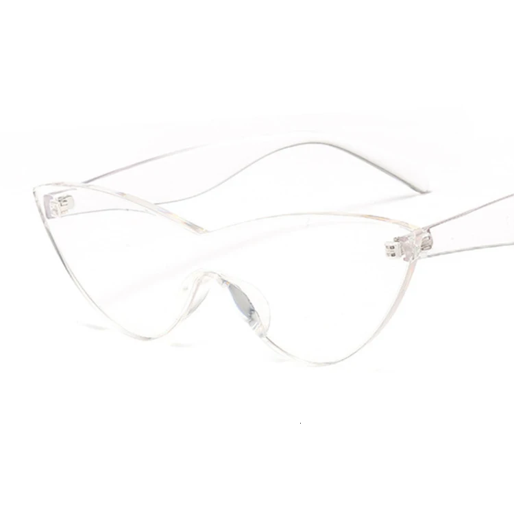 Серые солнцезащитные очки Cateye женские роскошные брендовые дизайнерские винтажные черные очки ретро в форме кошачьих глаз солнцезащитные женские очки оculos UV400 - Цвет линз: Transparent