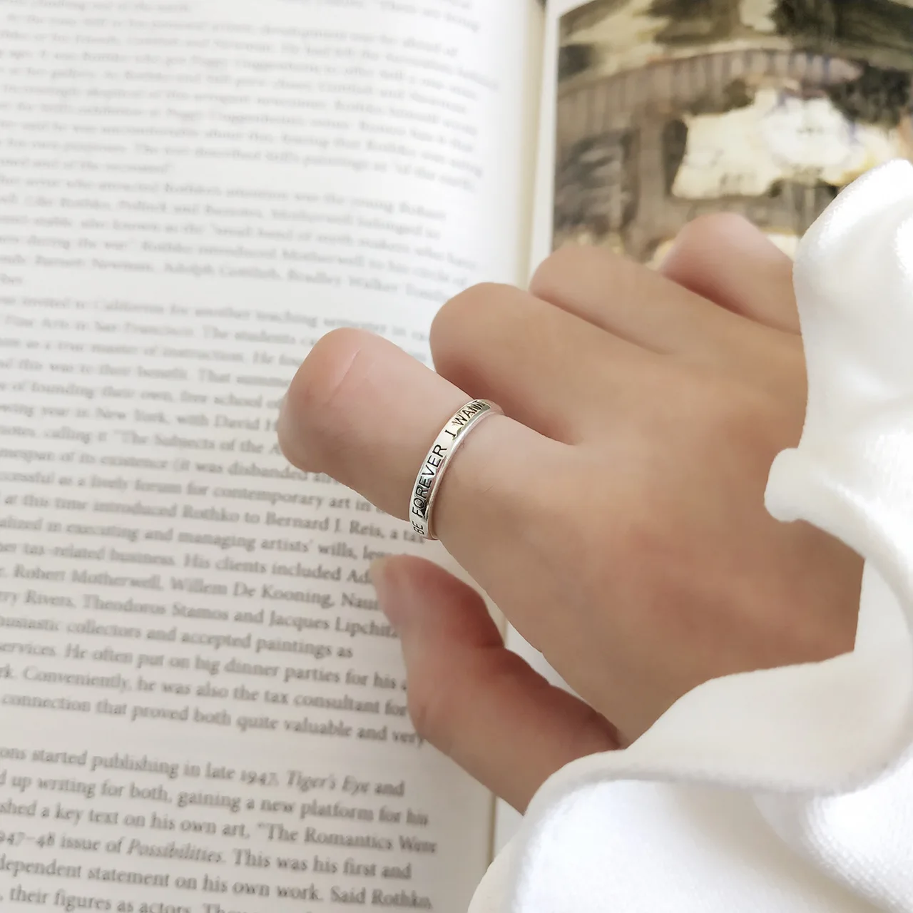 Kinel S925 стерлингового серебра ювелирные изделия простое кольцо личности украшения хипстера Двухслойное кольцо Ретро дизайн bamboo раздел диких