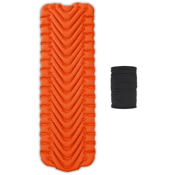 

1 Pcs 100M 4Mm 9 Stand Cores Camping Rope Hiking Clothesline & 1 Pcs Sleeping Mat Pad Single Diamond Inflatable Cushion