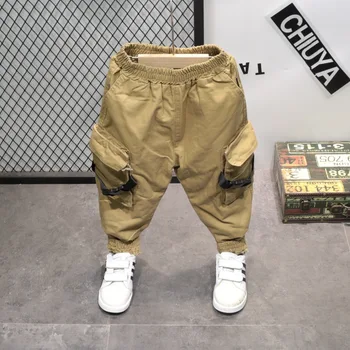 

Children's Clothing Boys Cargo Pants Kids Boys Tracksuits 2019 Autumn New Children's Boys Casual Pants Toddler Khaki Trousers