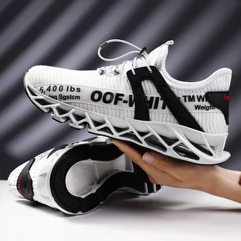 

2020 New Outdoor Men Mesh Breathable Blade Sneakers High-quality Lace-up Jogging Walking Sports Shoes Height Increasing Shoes