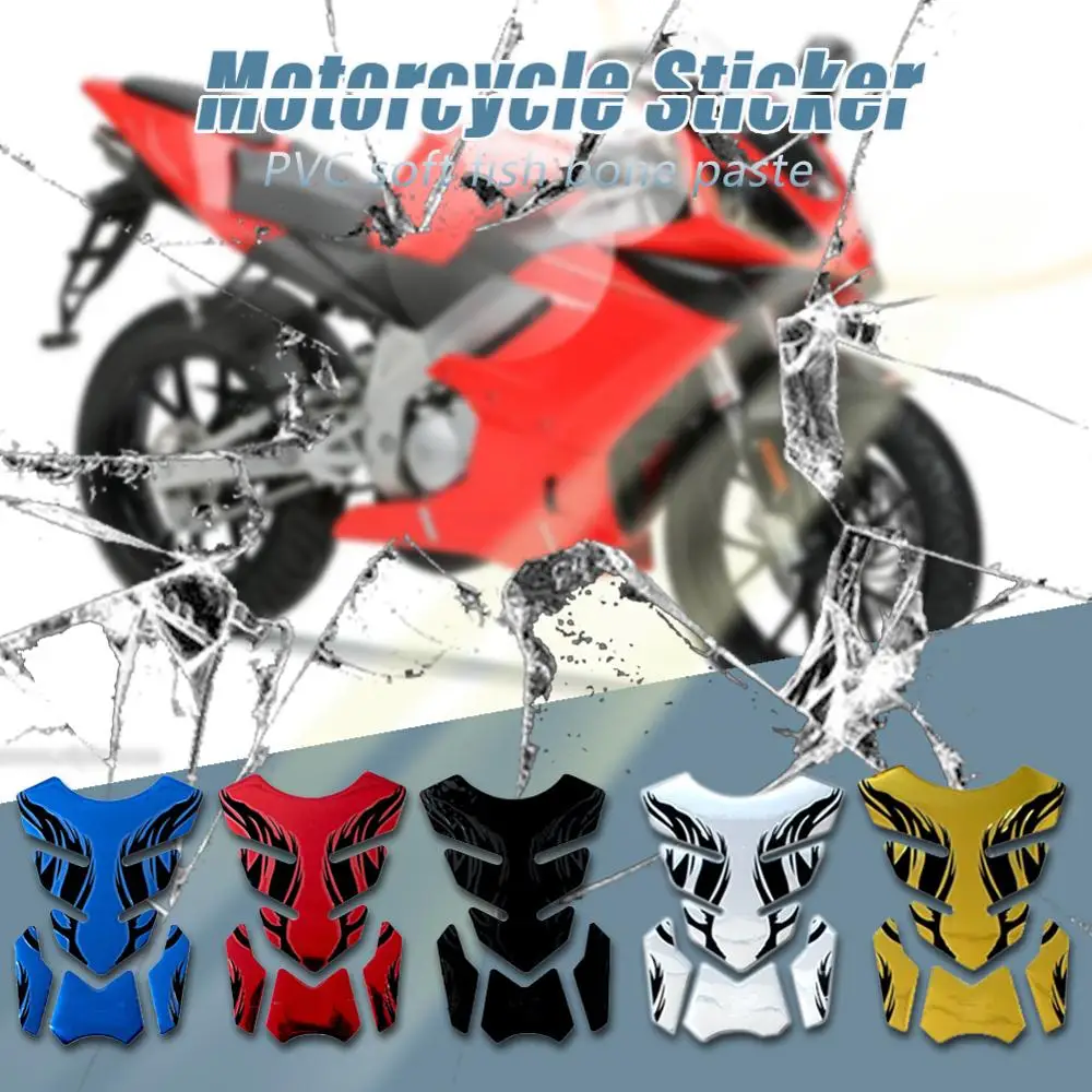 

2Pcs 3D PVC Motorcycle Fuel Oil Tank Pad Soft Anti-collision Anti-scratch Waterproof Decal Protector Cover Sticker Motor Styling