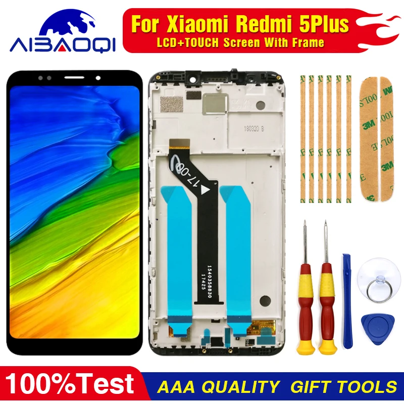 AiBaoQi для 5 99 ''Xiaomi Redmi Plus ЖК-дисплей и сенсорный экран дигитайзер с рамкой в