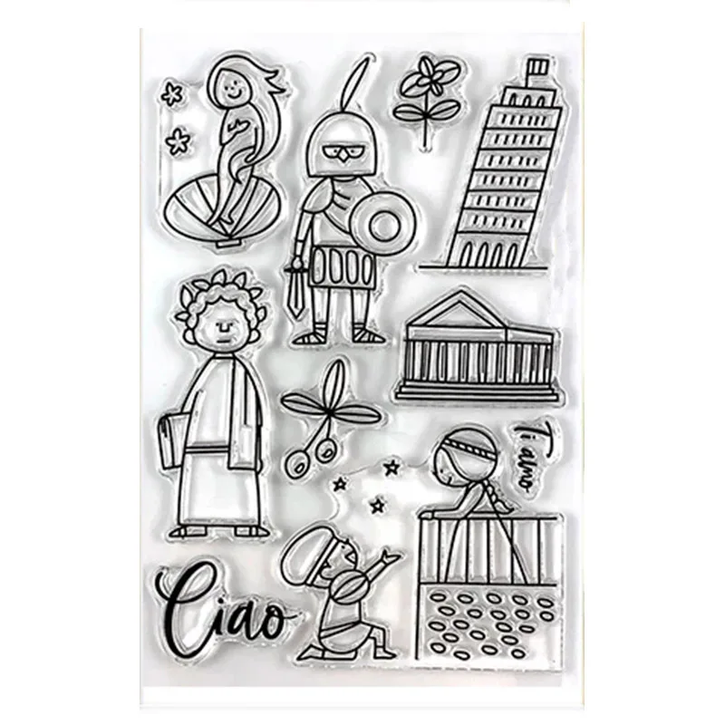 clear stamp 4x6in Девушка цветок животное слова phraseпрозрачный прозрачный силиконовый штамп/печать для DIY Скрапбукинг/фотоальбом ремесло прозрачный штамп - Цвет: clear stamp 4x6in