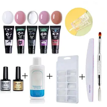 

Poly Gel Kit Nail Extension Gel Sets Soak Off Acrylic Poly Gel Set Quick Building Long-lasting Builder UV Gel Nail Art Kits