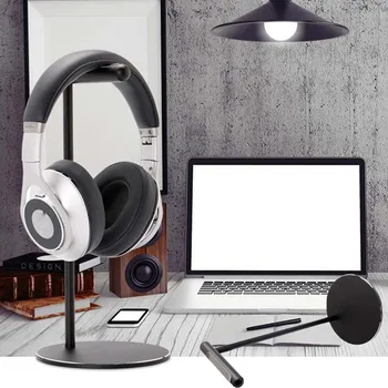 

JINSERTA Universal Aluminum Alloy Headphone Holder Desk Table Stand Earphone Display Bracket with Silicone Anti-slip Pad