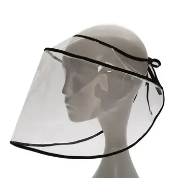 

2pcs PVC Transparent Cover Outdoor Dustproof Face Sheild Protective Hat Cover