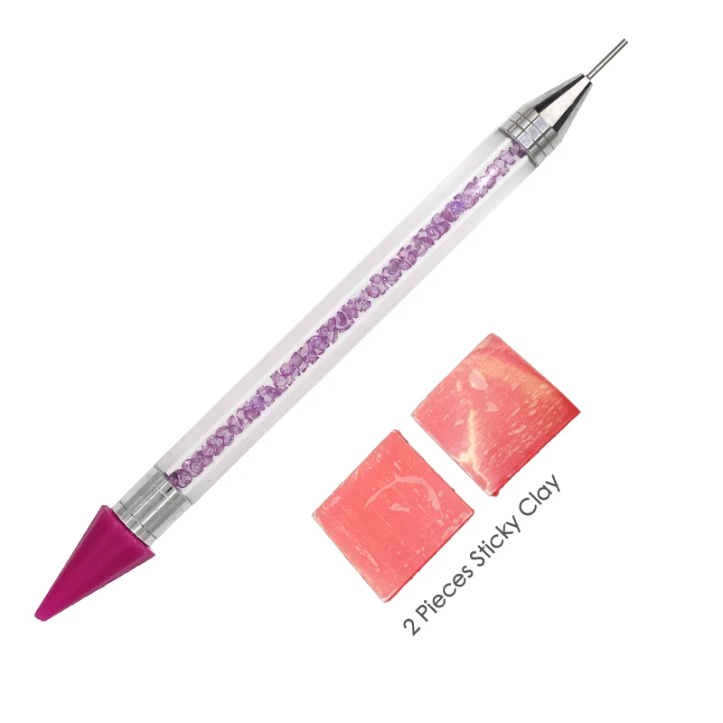 1set/lot quality Crystal Pen picking up Rhinestones Gems Sticky Wax Pencil DIY Tools for Nail art Cloth Diamond Picker Painting 