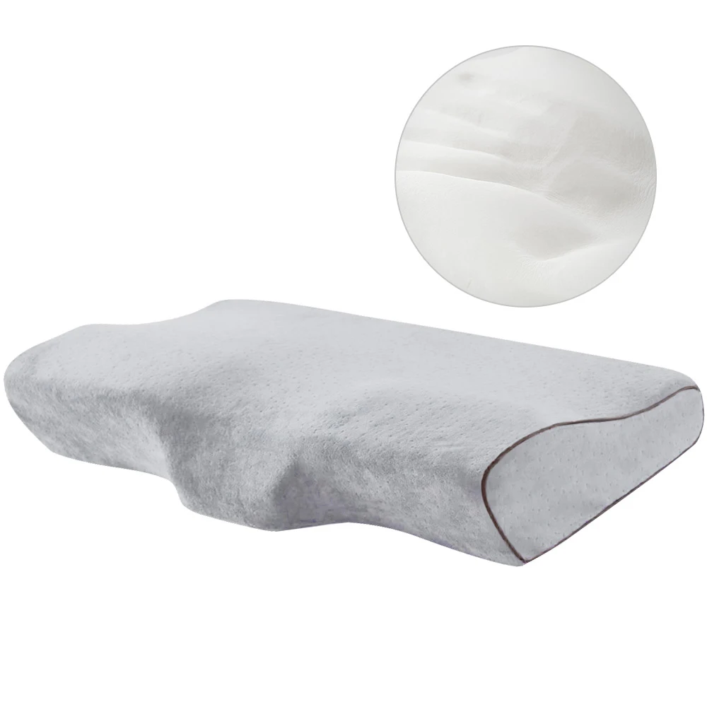 Подушка-бабочка из пены памяти подушка для постельных принадлежностей медленный отскок шеи Защита здоровья затылочный шейный размер 60*34 см - Цвет: Gray