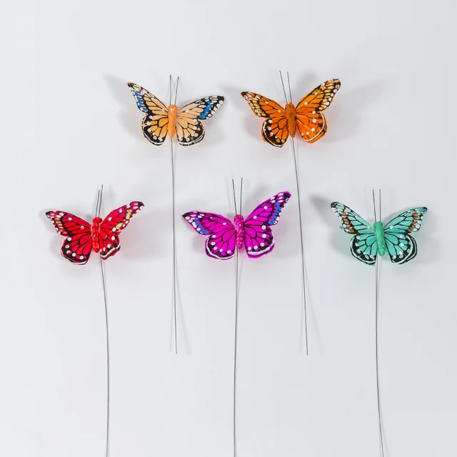 5 Pc Szimulációs Toll Pillangó Kertészkedés Kerti Dekorációs Terasz És Otthoni Fotózás Esküvő - Image 2