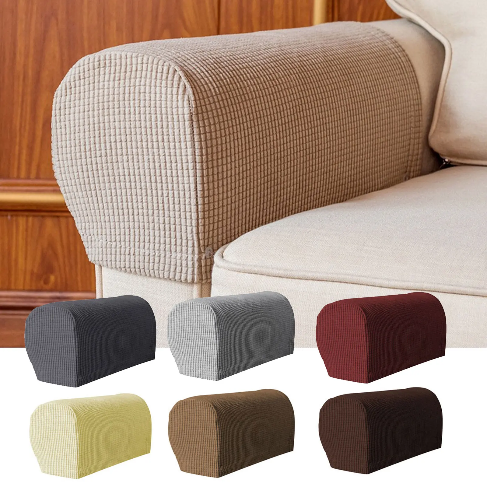 Furniture Protector Sofa Arm Rest Covers Recliner Stretch Slipcover Anti Slip 