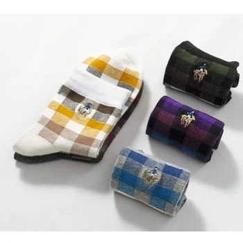 

10 pairs/lot PIER POLO Men Cotton Dress Socks Brand Business diamond Sock Male High Quality Leisure Long Socks For mens Gifts