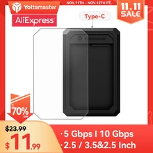 Yottamaster – boîtier de disque dur DF2 2.5 pouces/3.5, USB 3.1 Gen1 à SATAIII, 6Gbps, pour disque dur SATA 2.5 pouces/3.5 pouces/SSD hd 