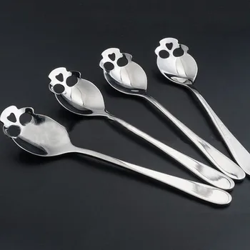 

Gothic Stainless Steel Skull Shape Coffee Spoon Kitchen Supplies Long Handle Teaspoon Drink Tableware Coffee Spoon