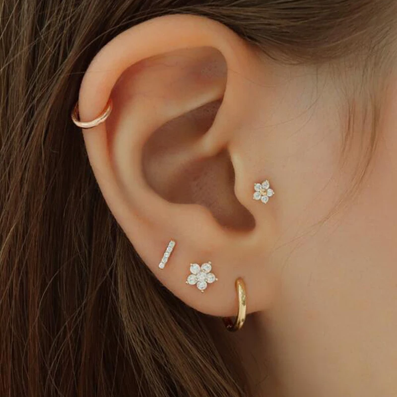 Новинка, Мини Мода, 925 серебро, хорошее ювелирное изделие, нежный элегантный темперамент, цветок, звезда, cz, элегантные золотые серьги-капли для женщин