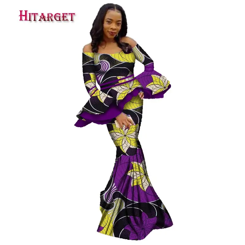 Африканская юбка наборы для Женщин Дашики Базен Riche пэчворк 2 шт наборы Цветок оборки африканская традиционная одежда WY2351