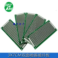 3x7 см Двусторонняя Оловянная напыление 1,6 толщиной 2,54 Расстояние универсальная плата универсальная печатная плата отверстие печатная плата
