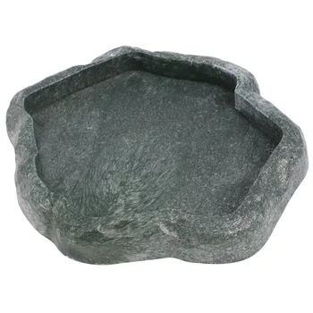 

Thicken Bowl Reptile Food Water Storage Basin Lizard Turtle Feeder Bowl Food Container Dish for Spider Lizard Crawling Pet (Dark