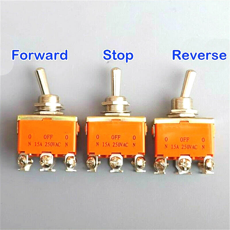 15 Amp 250v 6pin Toggle Dpdt On-off-on Switch Power Rocker Three ...