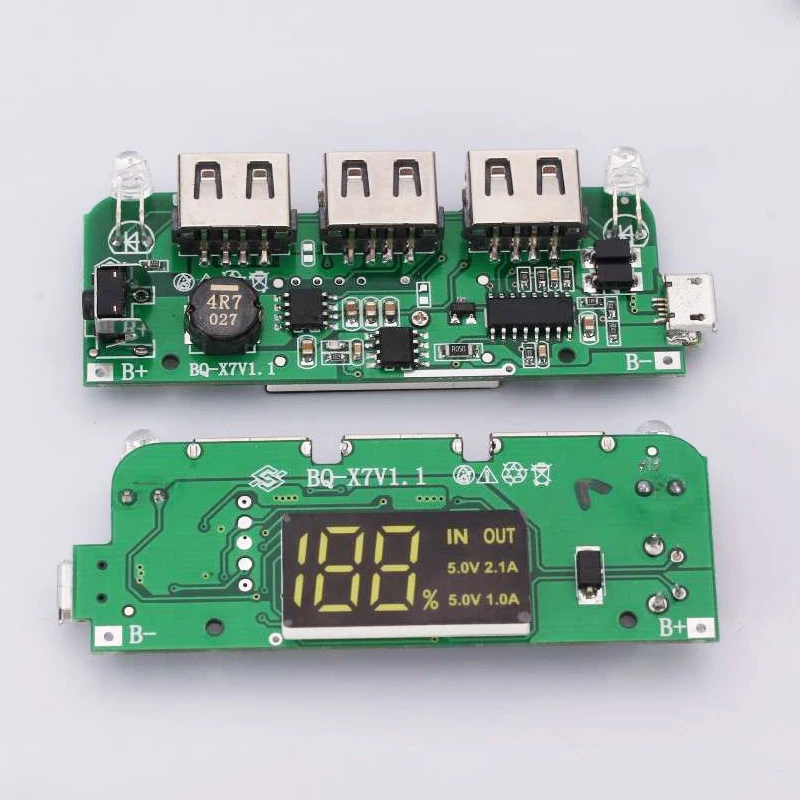 

Solder Free 3USB 7x 18650 Battery DIY Holder LCD Display Power Bank CaseBox For iphone