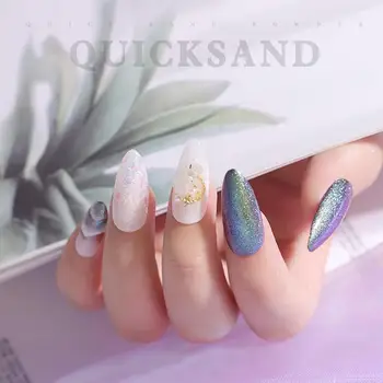 

6pcs New Explosion Nail Glitter Color Japanese Style Sandpaper Powder 6 Color Set Flowing Sand Gold Glitter Bright Color Set