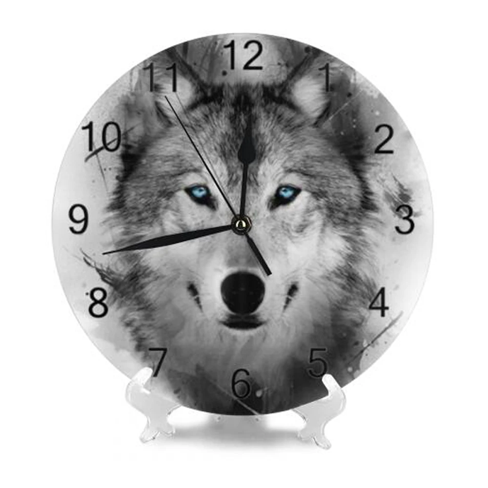 Настенные часы Wolf Patter с цифровым циферблатом бесшумные батарейным питанием без