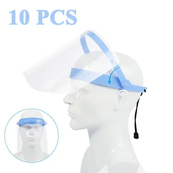

10PCS Adjustable Face shield for Protection Clear Face Cover Anti Smog Dust Maska Adult Unisex Maska mascarilla masque маска