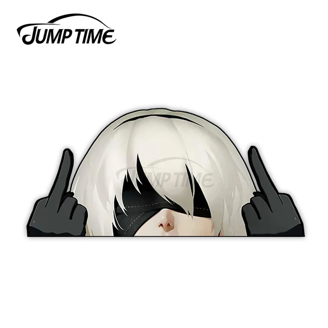 10/30/50pcs nier autômatos anime jogo adesivos decalques bagagem laptop  capacete do telefone guitarra autocolante