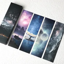 30 Pcs/Set Wandering Stars Series Paper Bookmark Bright Starry Sky Book Holder Message Card Gift Stationery